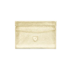Slim Credit Card Case in Pale Gold Pebble