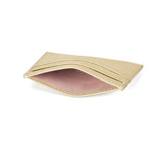 Slim Credit Card Case in Pale Gold Pebble