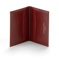 Double Fold Credit Card Case in Smooth Cognac