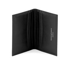 Double Fold Credit Card Case in Smooth Black