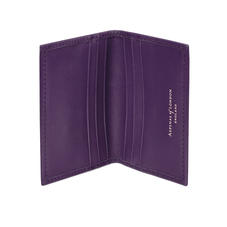 Double Fold Credit Card Case in Smooth Amethyst