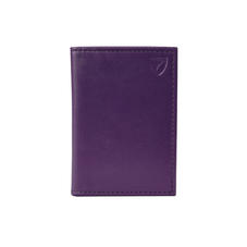 Double Fold Credit Card Case in Smooth Amethyst