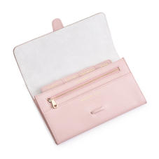 Classic Travel Wallet in Peony Saffiano