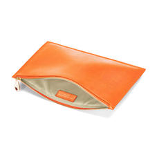 Large Essential Flat Pouch in Orange Lizard