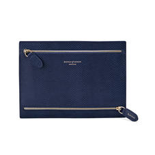 Multi Currency Wallet in Midnight Blue Lizard