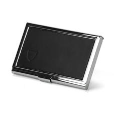 Stainless Steel Business Card Holder in Smooth Black