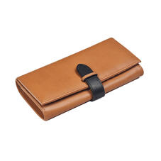 London Ladies Purse Wallet in Smooth Tan & Black