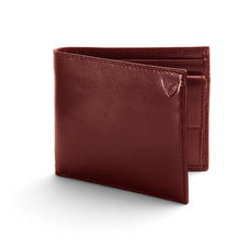 Billfold Coin Wallet in Smooth Cognac & Espresso Suede