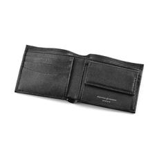 Billfold Coin Wallet in Black Saffiano