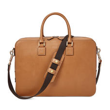 Small Mount Street Laptop Bag in Smooth Tan
