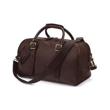 Small Harrison Weekender Travel Bag in Smooth Chocolate Brown