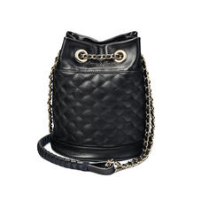 Duffle Bag in Black Quilted Kaviar