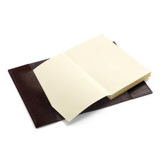 A5 Refillable Leather Journal in Chocolate Brown Lizard