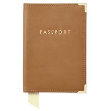 Passport Cover in Smooth Tan