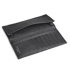 Slim Breast Pocket Wallet in Black Saffiano