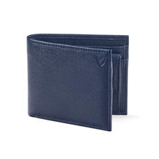Billfold Coin Wallet in Navy Saffiano