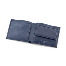 Billfold Coin Wallet in Navy Saffiano