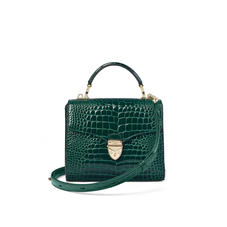 Midi Mayfair Bag in Evergreen Patent Croc