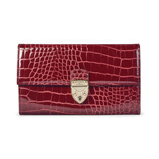 Mayfair Purse in Bordeaux Patent Croc