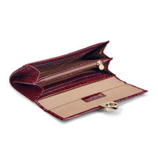 Mayfair Purse in Bordeaux Patent Croc