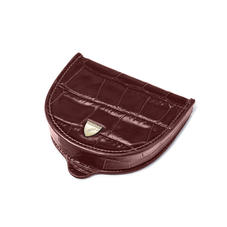 Horseshoe Coin Holder in Deep Shine Amazon Brown Croc
