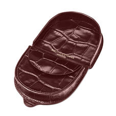Horseshoe Coin Holder in Deep Shine Amazon Brown Croc