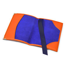 Passport Cover in Bright Orange Saffiano