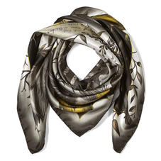 Robin Silk Scarf in Black & Gold