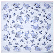 Summer Field Silk Scarf in Pale Blue