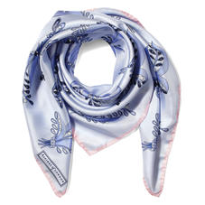Summer Field Silk Scarf in Pale Blue