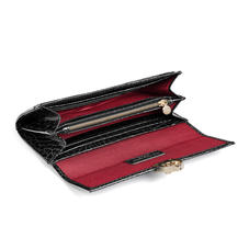 Mayfair Purse in Black Patent Croc