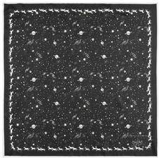 Pegasus Constellation Silk Scarf in Black (35.5