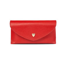 Leather Sunglasses Case in Scarlet Saffiano