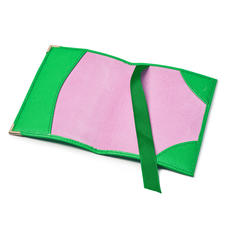 Passport Cover in Bright Green Saffiano