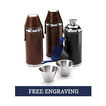 Hunter 8oz Leather Flask