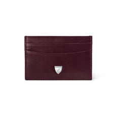 Slim Credit Card Holder in Smooth Chocolate & Green Land Snake