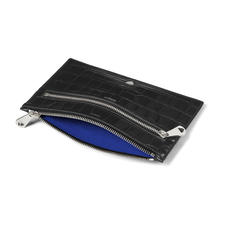 Receipts & Currency in Deep Shine Black Croc