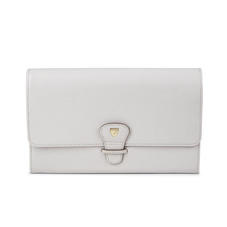 Classic Travel Wallet in Light Grey Saffiano