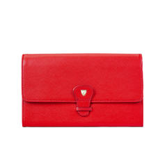 Classic Travel Wallet in Scarlet Saffiano