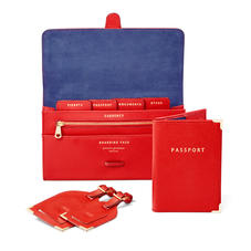 Travel Collection in Scarlet Saffiano