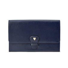 Classic Travel Wallet in Navy Saffiano