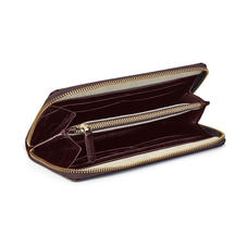 Vertical Continental Purse in Deep Shine Amazon Brown Croc