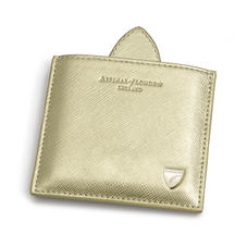 Compact Mirror in Gold Saffiano