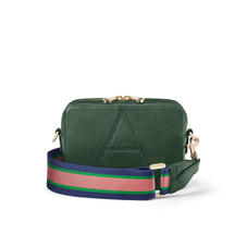 Camera 'A' Bag in Evergreen Small Grain Pebble with Webbing Strap