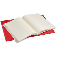 A4 Refillable Leather Journal in Scarlet Saffiano