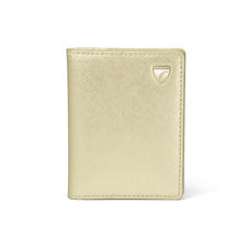 ID & Travel Card Holder in Gold Saffiano