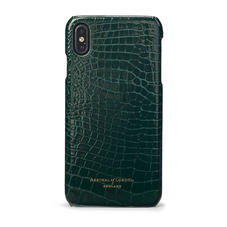 iPhone Xs Max Case in Evergreen Patent Croc