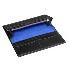 10 Card Slim Coat Wallet in Smooth Black