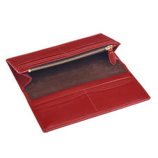 10 Card Slim Coat Wallet in Smooth Cognac