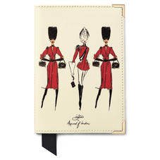Guard Girls Passport Cover in Ivory Saffiano